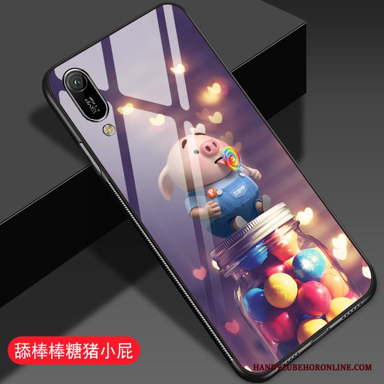 Huawei Y6 2019 Spegel Vacker Net Red Par Liten Fodral Skal Telefon