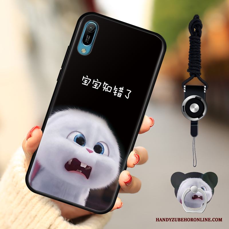 Huawei Y6 2019 Svart Fallskydd Mjuk Fodral Skal Mode Telefon