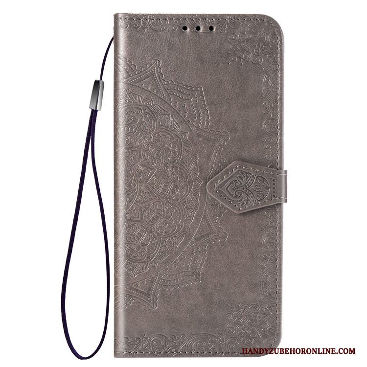 Huawei Y7 2019 Fodral Rosa Guld Skydd Skal Telefon Clamshell Läderfodral All Inclusive