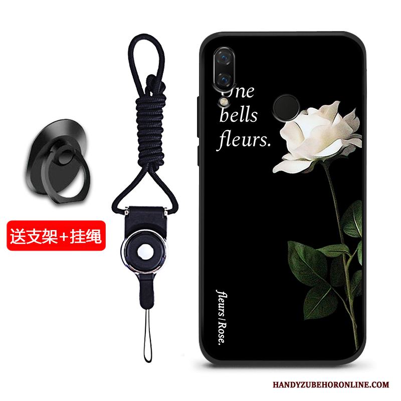 Huawei Y7 2019 Skal Blå Nubuck Skydd Mobil Telefon Silikon Mjuk Fodral