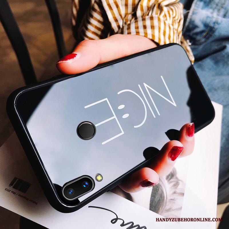 Huawei Y7 2019 Skal Ny Silikon Telefon Spegel Glas Personlighet