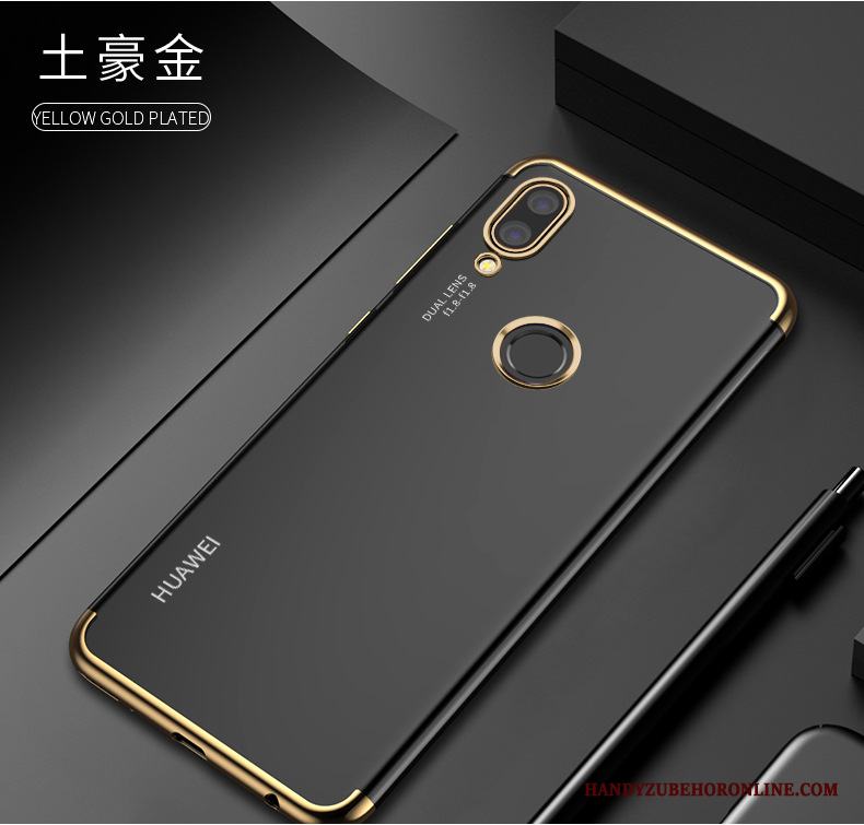 Huawei Y7 2019 Skal Telefon Transparent All Inclusive Lätt Och Tunt Silikon Plating Trend
