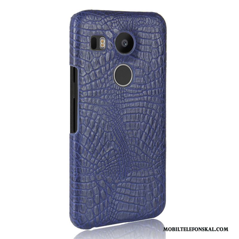 Lg Nexus 5x Skal Telefon Nubuck Läder Krokodilmönster Skydd Fallskydd Business