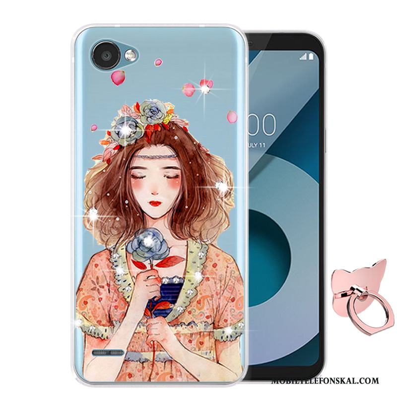 Lg Q6 Silikon Mjuk Skydd Fallskydd Skal Telefon Mobil Telefon Tecknat