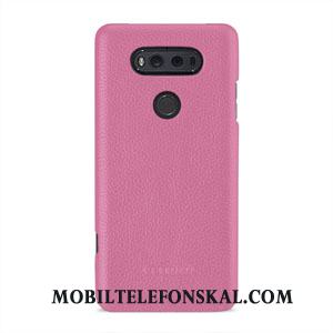 Lg V20 Fodral Grön Glidskydds Fallskydd Skal Telefon Mobil Telefon Äkta Läder