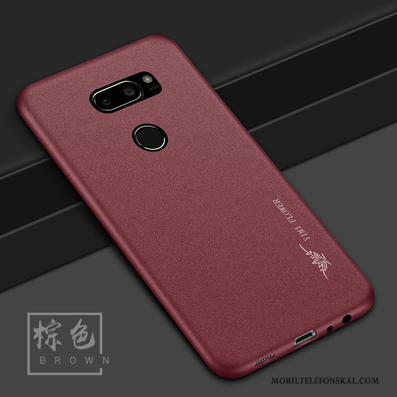 Lg V30 All Inclusive Skal Telefon Rosa Nubuck Silikon Fodral Fallskydd