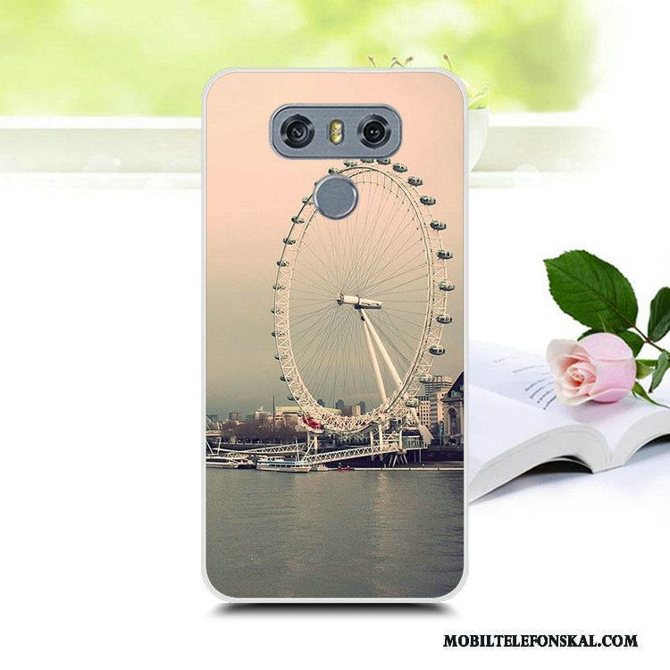 Lg V30 Fallskydd Personlighet Fodral Silikon Rosa Trend Skal Telefon