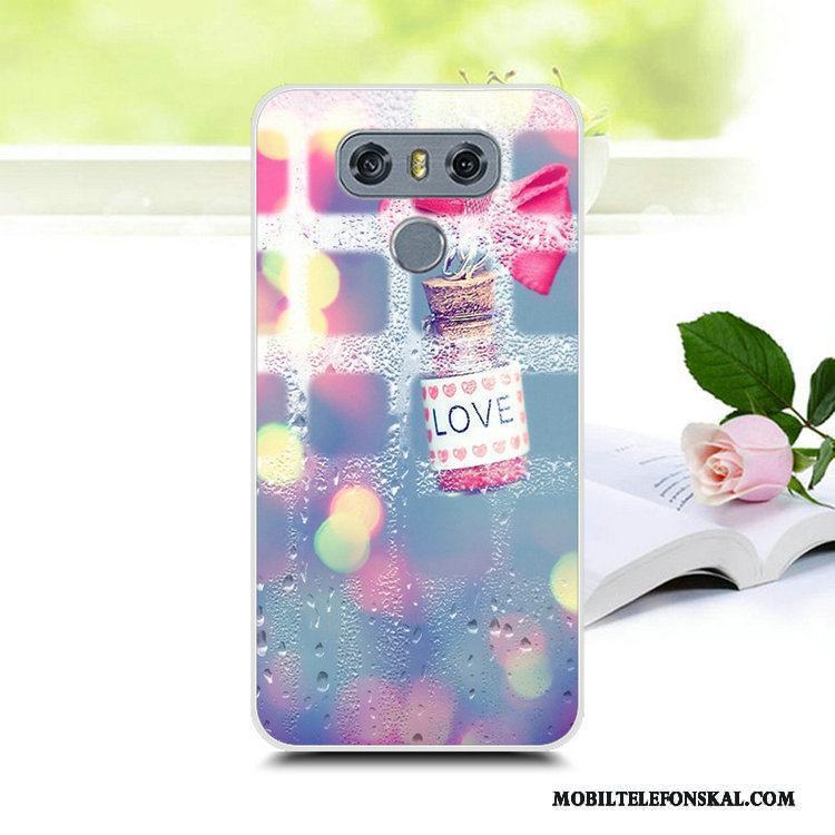 Lg V30 Fallskydd Personlighet Fodral Silikon Rosa Trend Skal Telefon