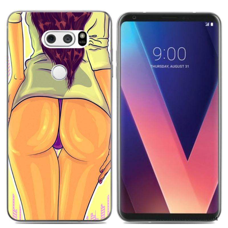 Lg V30 Kreativa Skal Fodral Mjuk Färg Liten Kyla