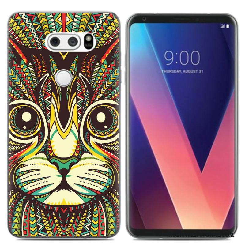 Lg V30 Kreativa Skal Fodral Mjuk Färg Liten Kyla