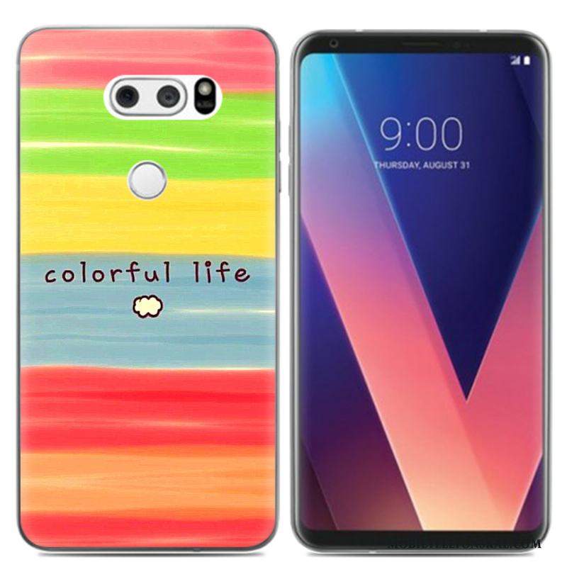 Lg V30 Kreativa Skal Fodral Mjuk Färg Liten Kyla