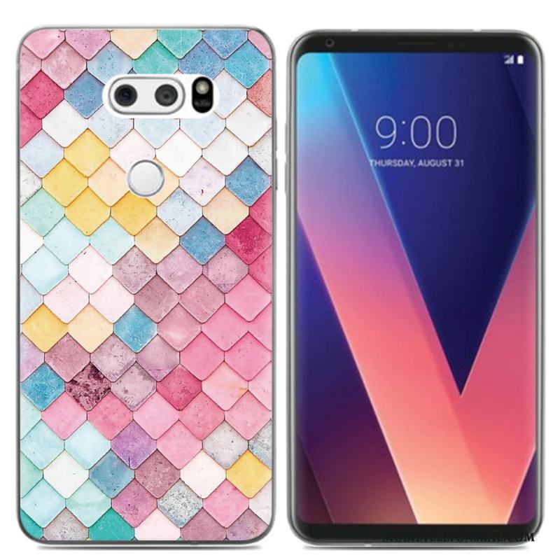 Lg V30 Kreativa Skal Fodral Mjuk Färg Liten Kyla