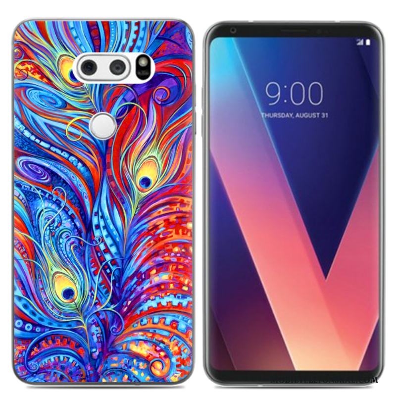 Lg V30 Kreativa Skal Fodral Mjuk Färg Liten Kyla