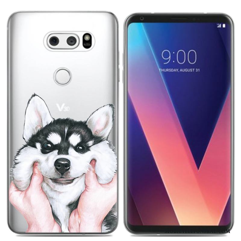 Lg V30 Kreativa Skal Fodral Mjuk Färg Liten Kyla