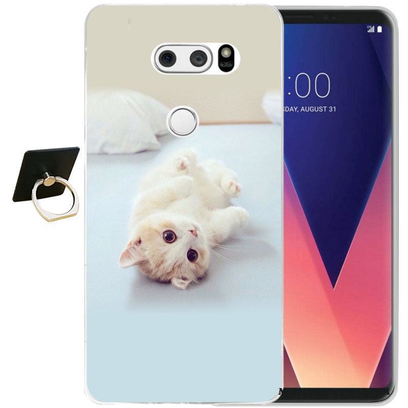 Lg V30 Silikon Skal Fodral Svart Telefon Lättnad All Inclusive