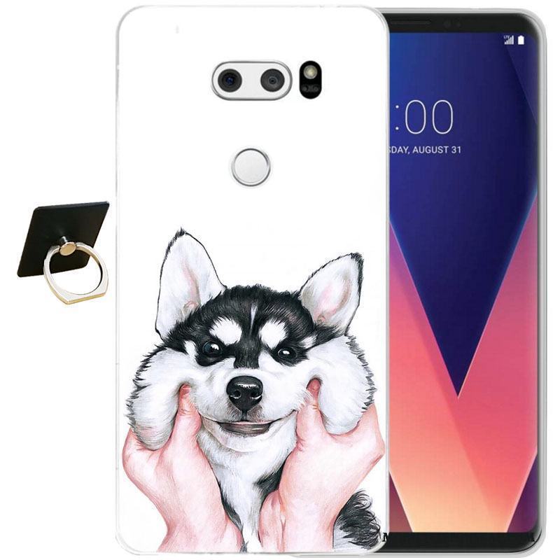 Lg V30 Silikon Skal Fodral Svart Telefon Lättnad All Inclusive