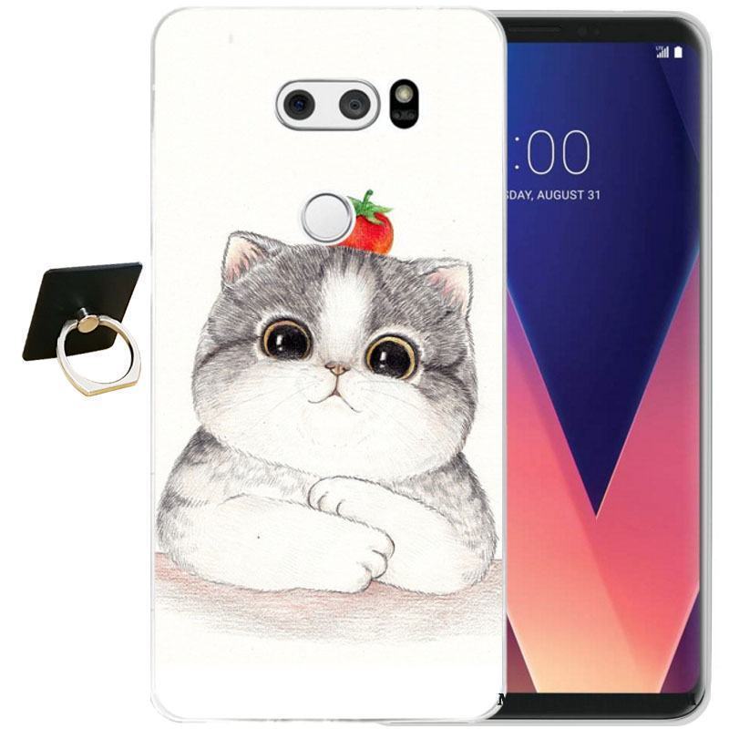 Lg V30 Silikon Skal Fodral Svart Telefon Lättnad All Inclusive