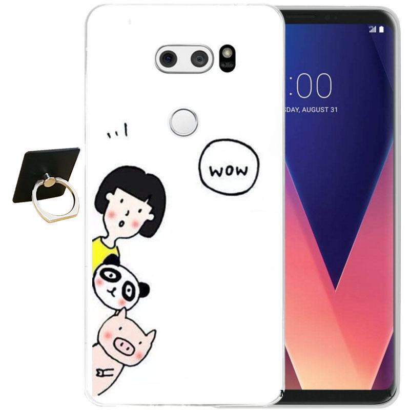 Lg V30 Silikon Skal Fodral Svart Telefon Lättnad All Inclusive