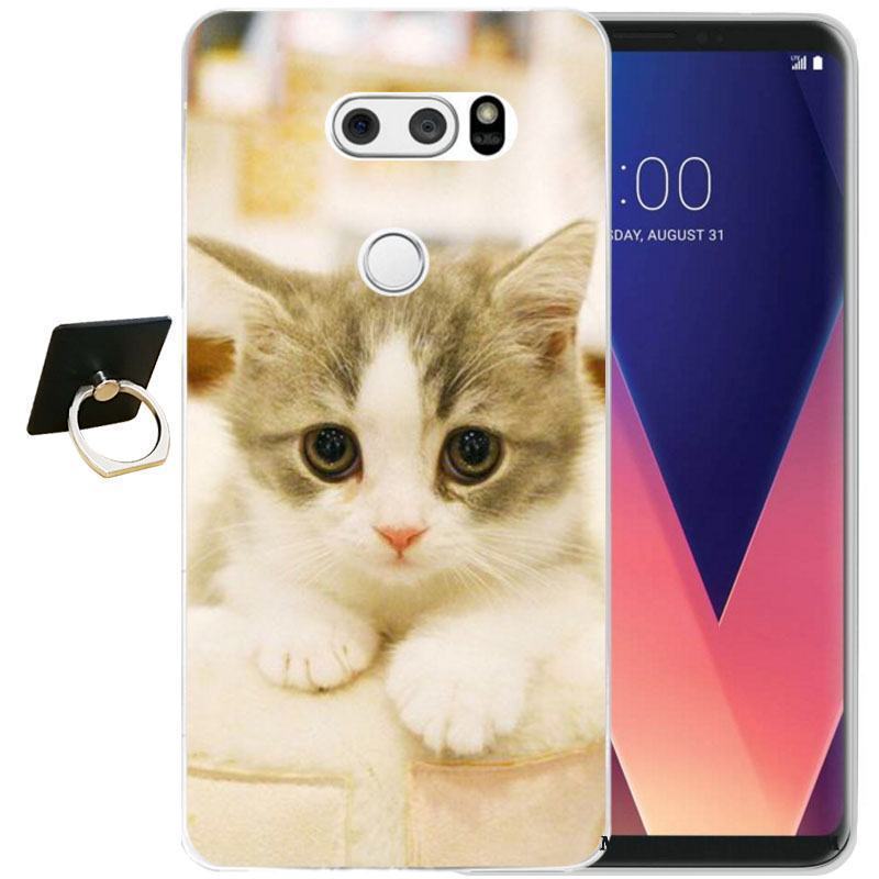 Lg V30 Silikon Skal Fodral Svart Telefon Lättnad All Inclusive