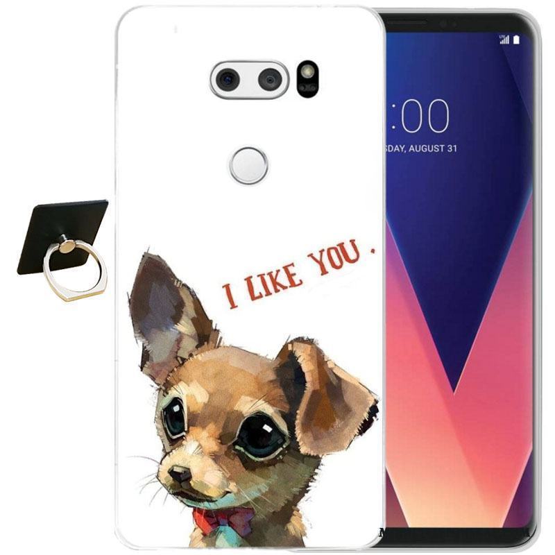 Lg V30 Silikon Skal Fodral Svart Telefon Lättnad All Inclusive