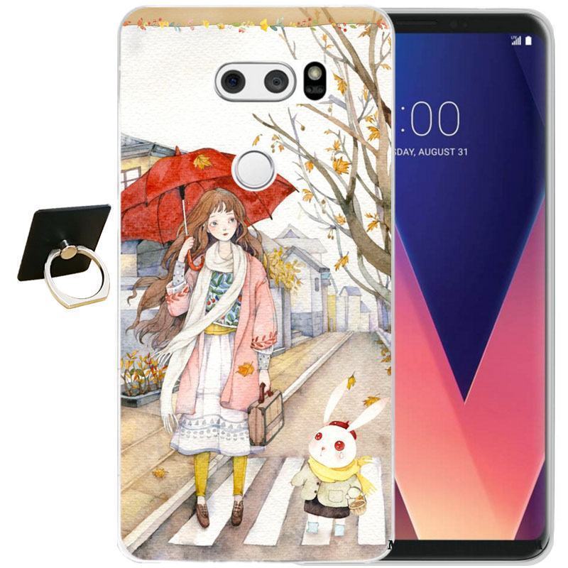 Lg V30 Silikon Skal Fodral Svart Telefon Lättnad All Inclusive