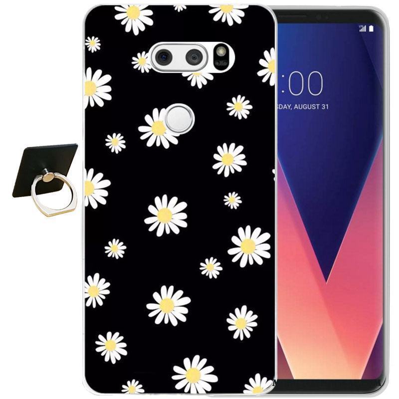 Lg V30 Silikon Skal Fodral Svart Telefon Lättnad All Inclusive