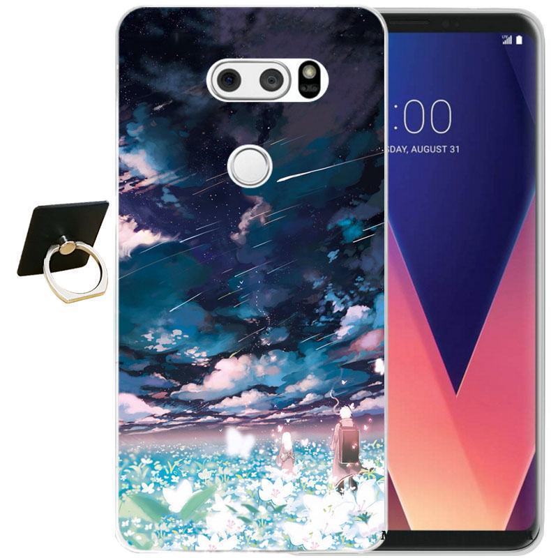 Lg V30 Silikon Skal Fodral Svart Telefon Lättnad All Inclusive