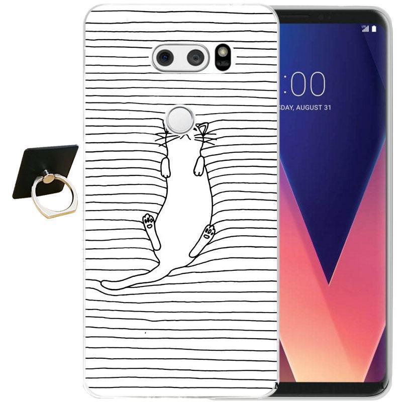 Lg V30 Silikon Skal Fodral Svart Telefon Lättnad All Inclusive