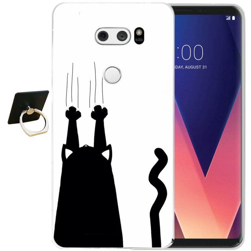 Lg V30 Silikon Skal Fodral Svart Telefon Lättnad All Inclusive