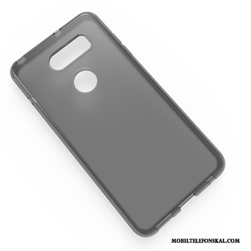 Lg V30 Skal Telefon Fodral Väska Nubuck Mjuk Svart Glidskydds