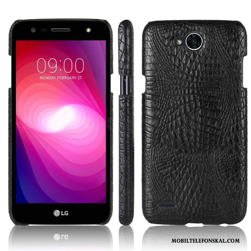 Lg X Power 2 Skal Telefon Läder Läderfodral Krokodilmönster Mobil Telefon Skydd Ny