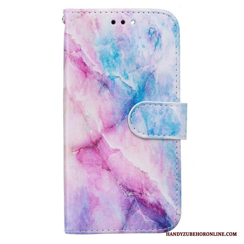 Läderfodral Samsung Galaxy A13 5G / A04s Intensiv Marmor
