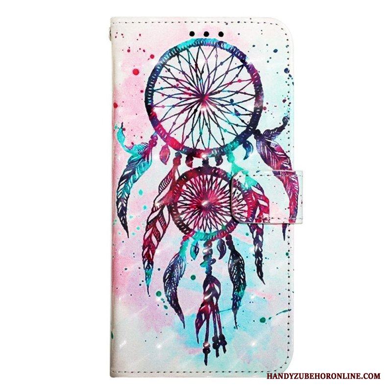 Läderfodral Samsung Galaxy A14 / A14 5G Med Kedjar Strap Dream Catcher