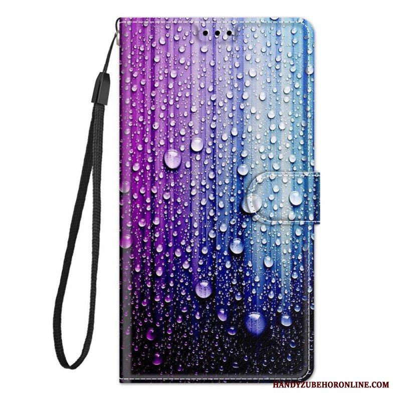 Läderfodral Samsung Galaxy M53 5G Med Kedjar Thong Drops