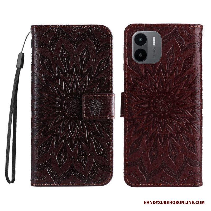 Läderfodral Xiaomi Redmi A1 Med Kedjar Thong Sun