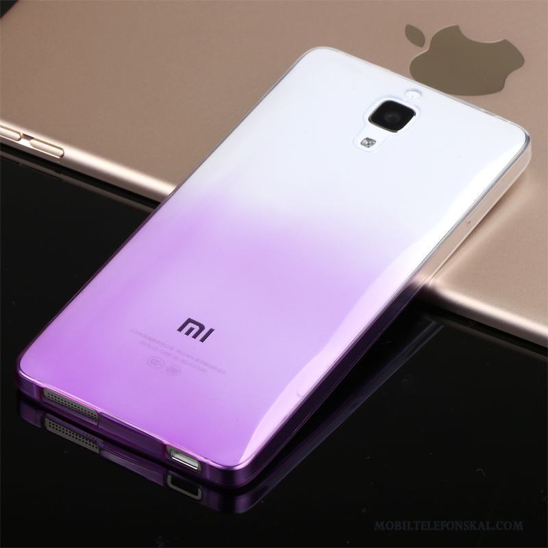 Mi 4 Skal Fallskydd Fodral Transparent All Inclusive Slim Purpur Silikon