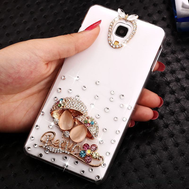 Mi 4 Transparent Tecknat Strass Skal Trend Telefon Guld