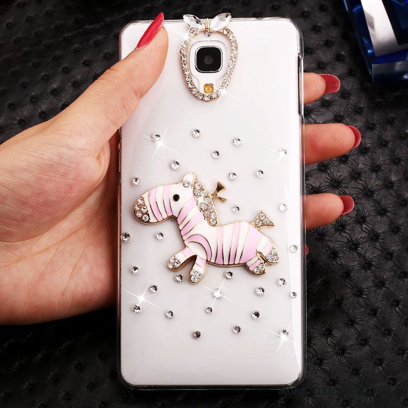 Mi 4 Transparent Tecknat Strass Skal Trend Telefon Guld