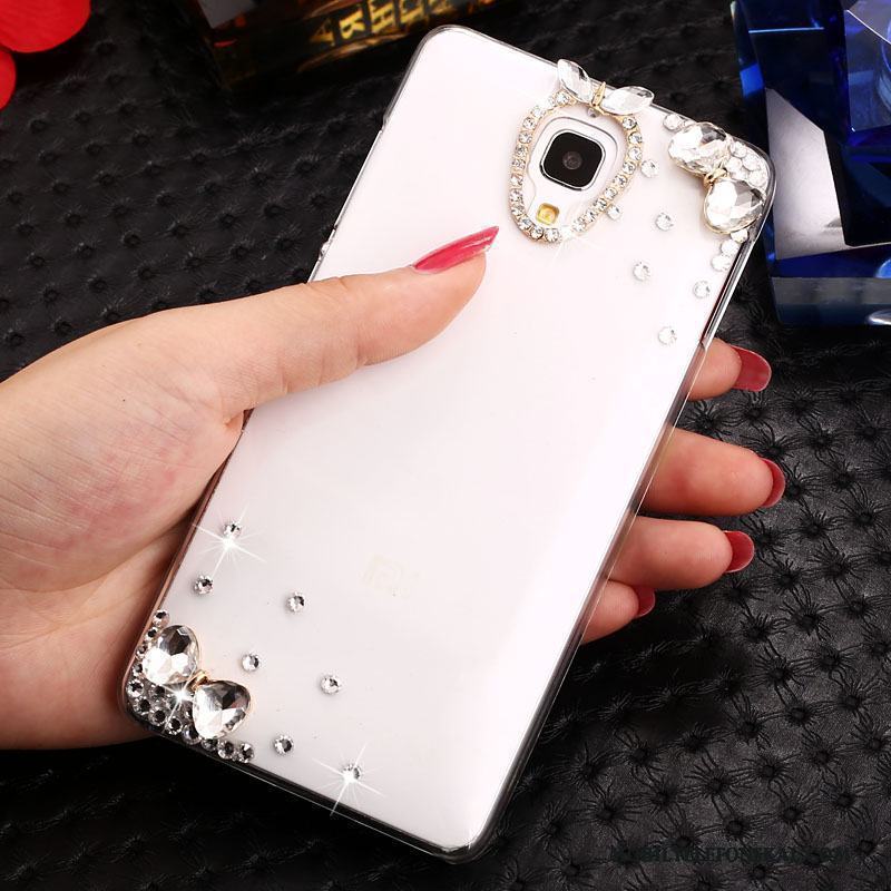 Mi 4 Transparent Tecknat Strass Skal Trend Telefon Guld