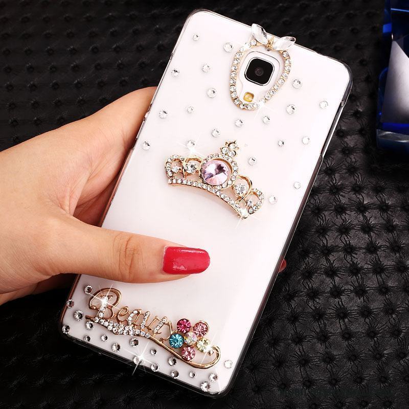 Mi 4 Transparent Tecknat Strass Skal Trend Telefon Guld