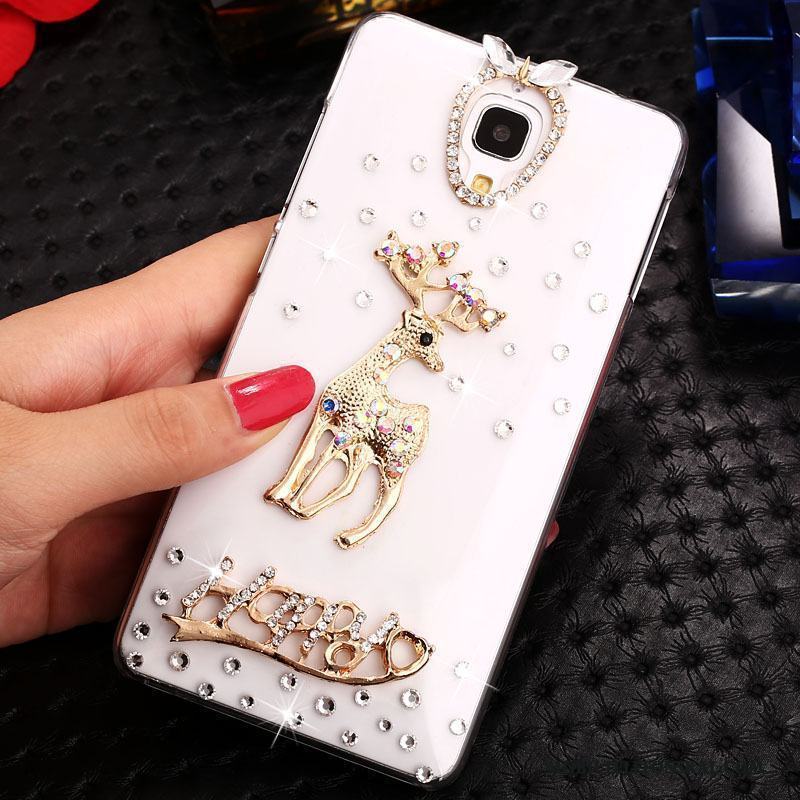 Mi 4 Transparent Tecknat Strass Skal Trend Telefon Guld