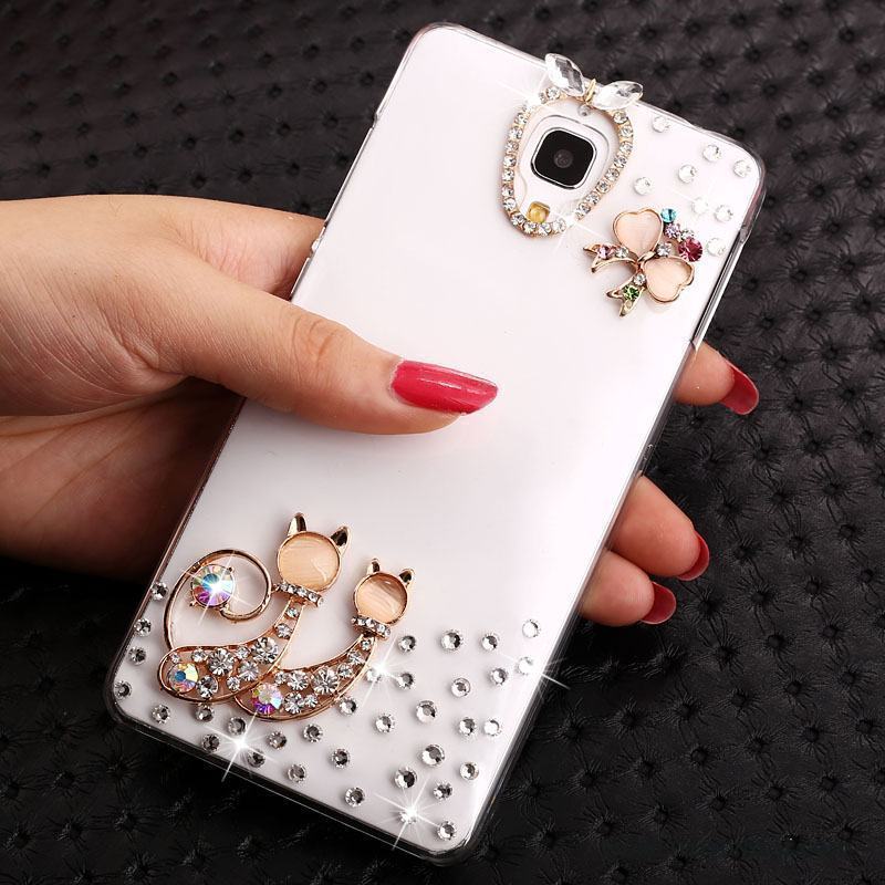 Mi 4 Transparent Tecknat Strass Skal Trend Telefon Guld