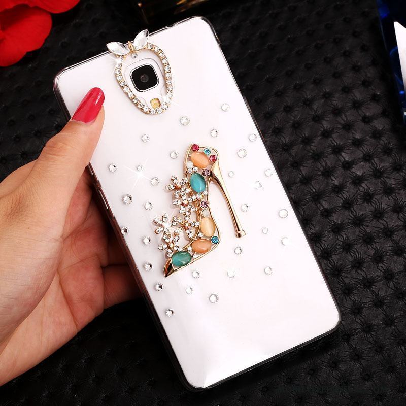 Mi 4 Transparent Tecknat Strass Skal Trend Telefon Guld