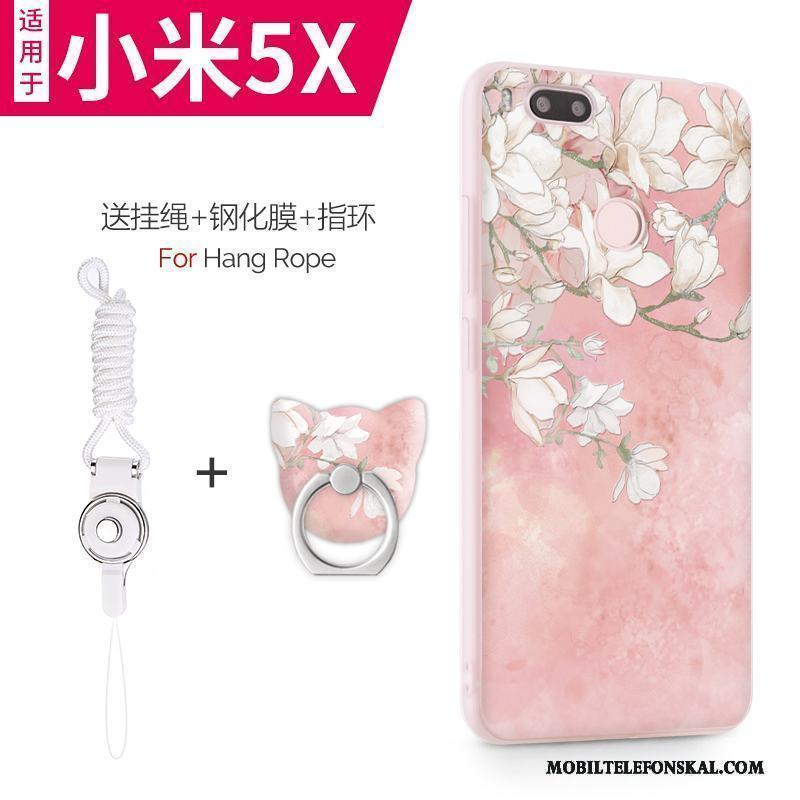 Mi 5x Fodral Kreativa All Inclusive Silikon Rosa Liten Skal Telefon