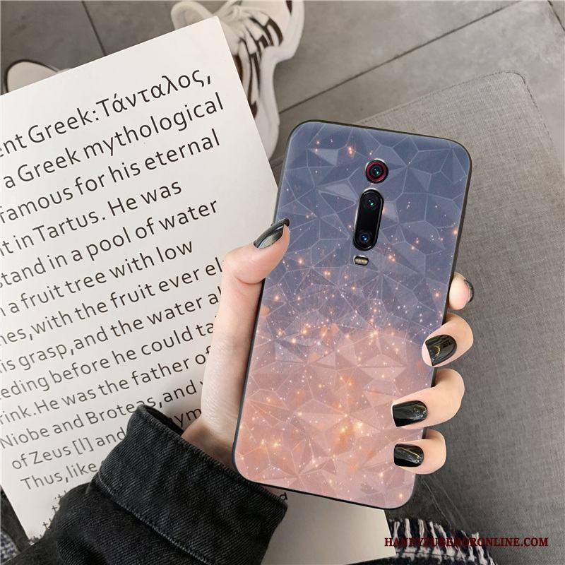 Mi 9t Pro Diamantform Fodral Net Red Mönster Röd Skal Telefon Ny