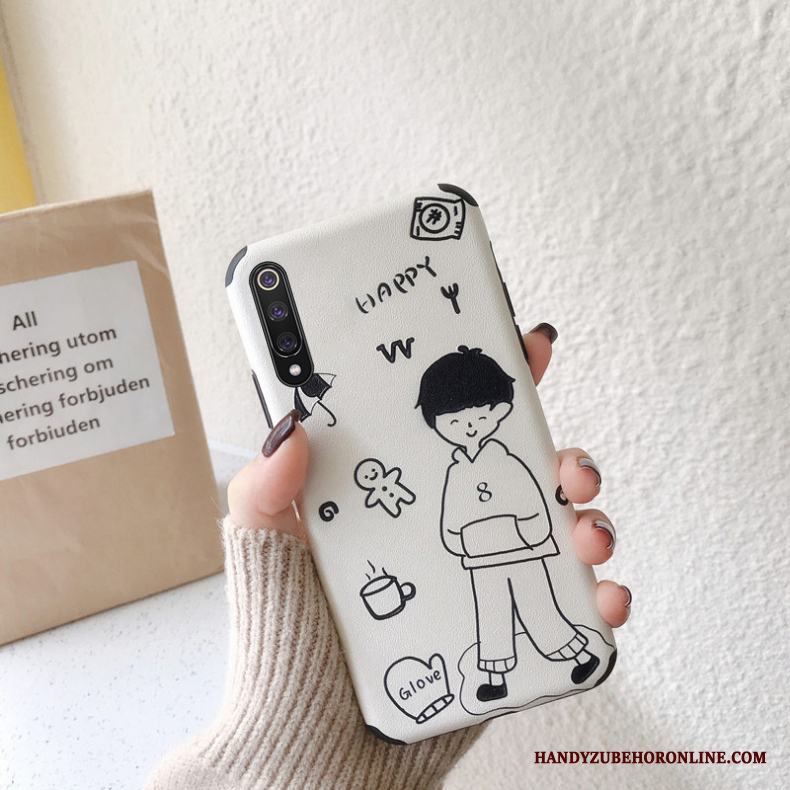 Mi A3 Mjuk Vit Kreativa Silikon Handmålade Ungdom Skal Telefon