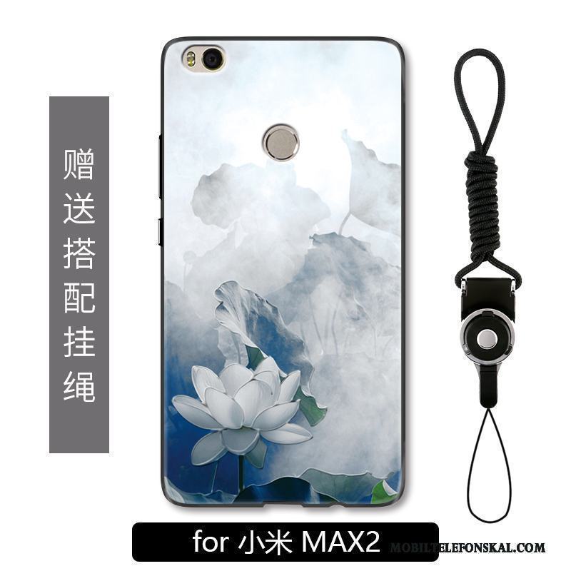 Mi Max 2 Skal Blommor Liten Kinesisk Stil Lättnad Enkel Hängsmycken Mobil Telefon