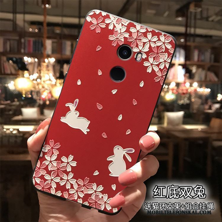 Mi Mix 2 Hängsmycken All Inclusive Vacker Silikon Skal Telefon Kinesisk Stil Svart