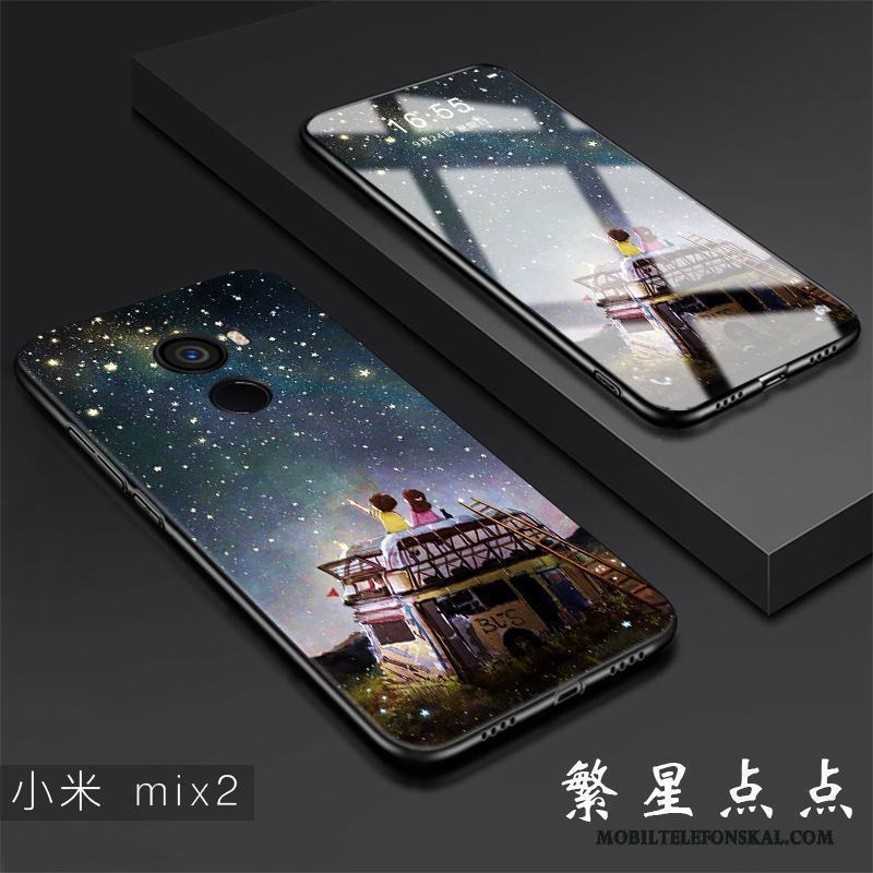 Mi Mix 2 Kreativa Silikon Svart Fallskydd Mjuk Skal Telefon Trend