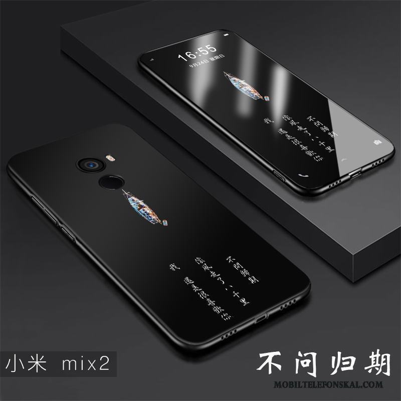 Mi Mix 2 Kreativa Silikon Svart Fallskydd Mjuk Skal Telefon Trend